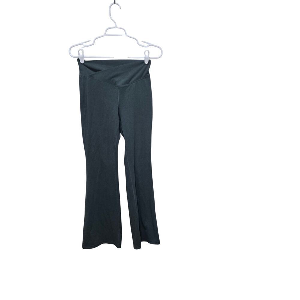Old Navy Active Green Criss Cross Waist Flare Leggings Girls XL
